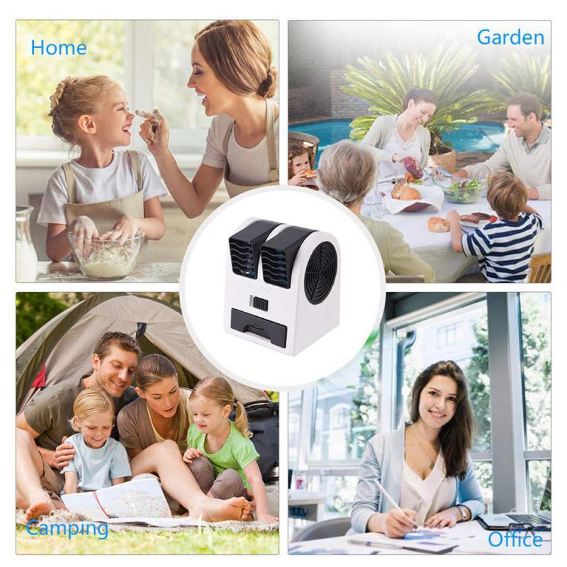 Blue / Green / Pink / Purple / Yellow 3-In-1 Air Cooler USB Desktop Small Fan Bladeless Fan Fragrance Cooling Fan