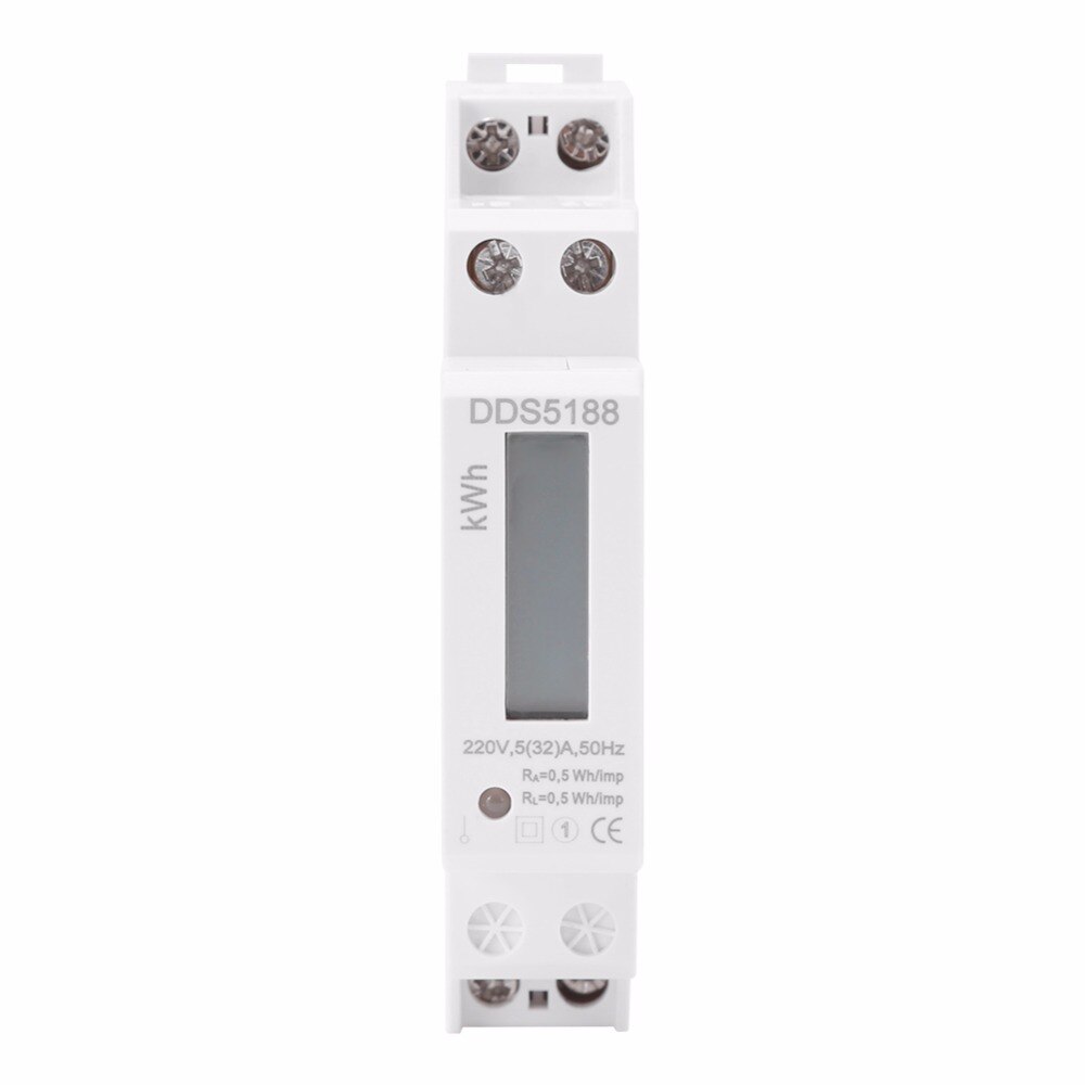 Single phase Electric Meter LCD 220V Single phase DIN-Rail Electric Meter 5-32A Electronic KWh Meter Electric Measurement Tool.