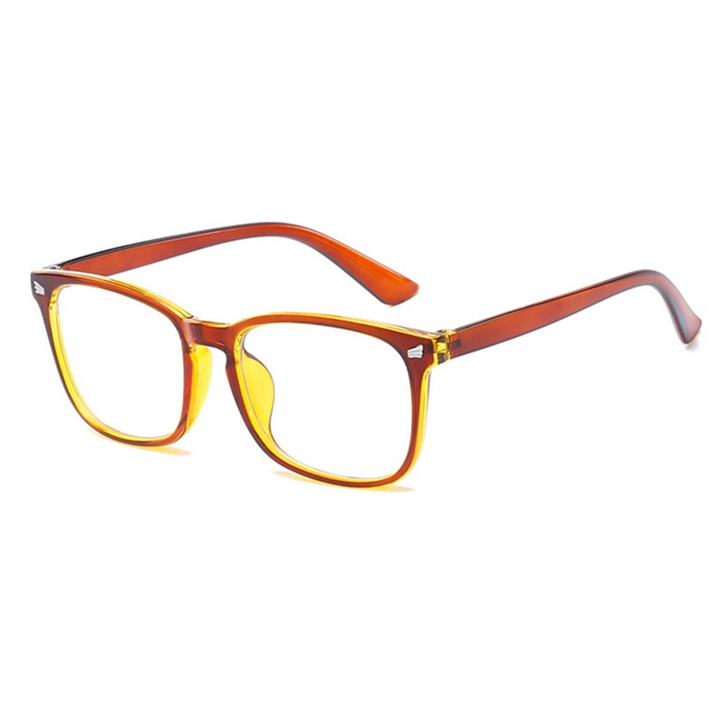 Anti-blauwe stralen computerbril dames blauw licht coating gamingbril voor heren unisex brilmontuur licht blokkerende bril: Koffie