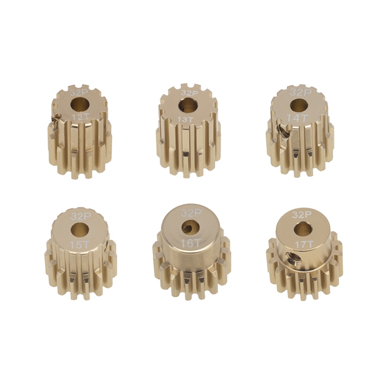 32P M0.8 3.175Mm Aluminium Metalen Pinion Motor Gear Voor 1/10 1/8 Rc Model Auto Motor