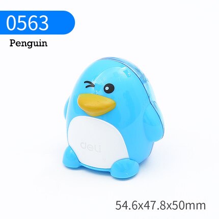 Deli – Mini taille-crayon aiguisé, série d'animaux de compagnie, animaux colorés, Kawaii, trou de 0.8 et 1.2cm plus épais/plus grand, fournitures de bureau: 0563 0.8cm hole