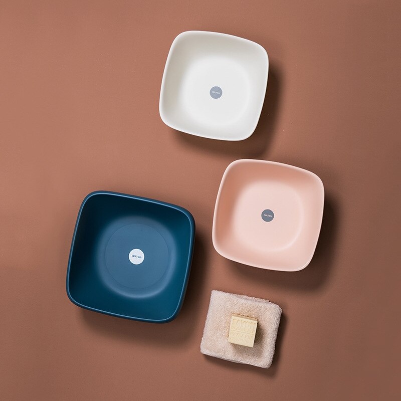 1Pcs Dikke Wastobbe Badkamer Keuken Accessoires Huishoudelijke Plastic Wastafel Draagbare Wassen Groenten Reiniging Bassins Vierkante
