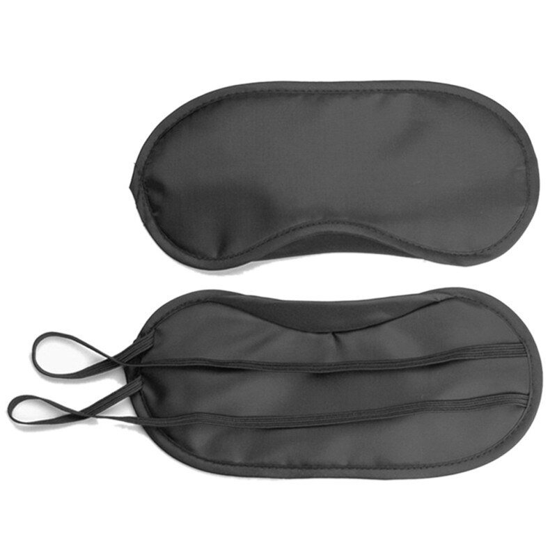 Máscara de dormir de aviación portátil ayuda para dormir descanso ojo máscara antifaz para tapar los ojos parche de protección Unisex vendaje elástico al por mayor: Black