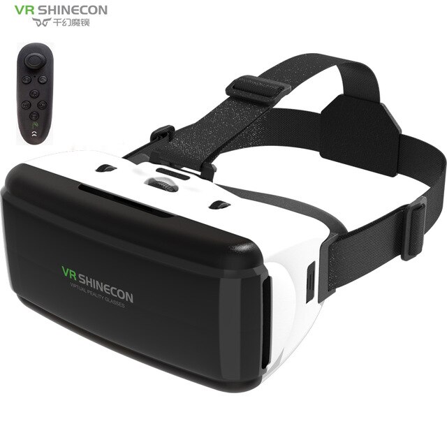 Original VR Virtual Reality 3D Glasses Box Stereo VR Google Cardboard Headset Helmet for IOS Android Smartphone Bluetooth Rocker: G06 with Black