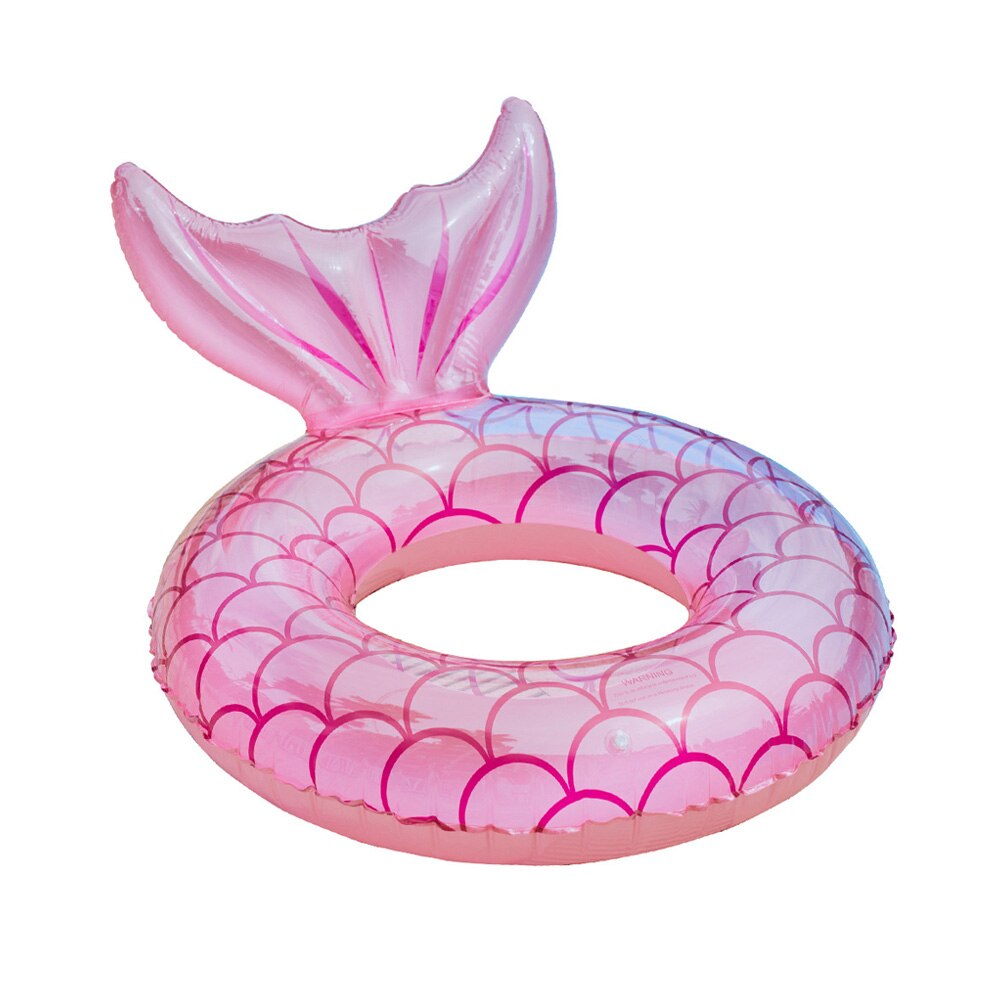 Anillo de natación inflable con respaldo de sirena... – Grandado
