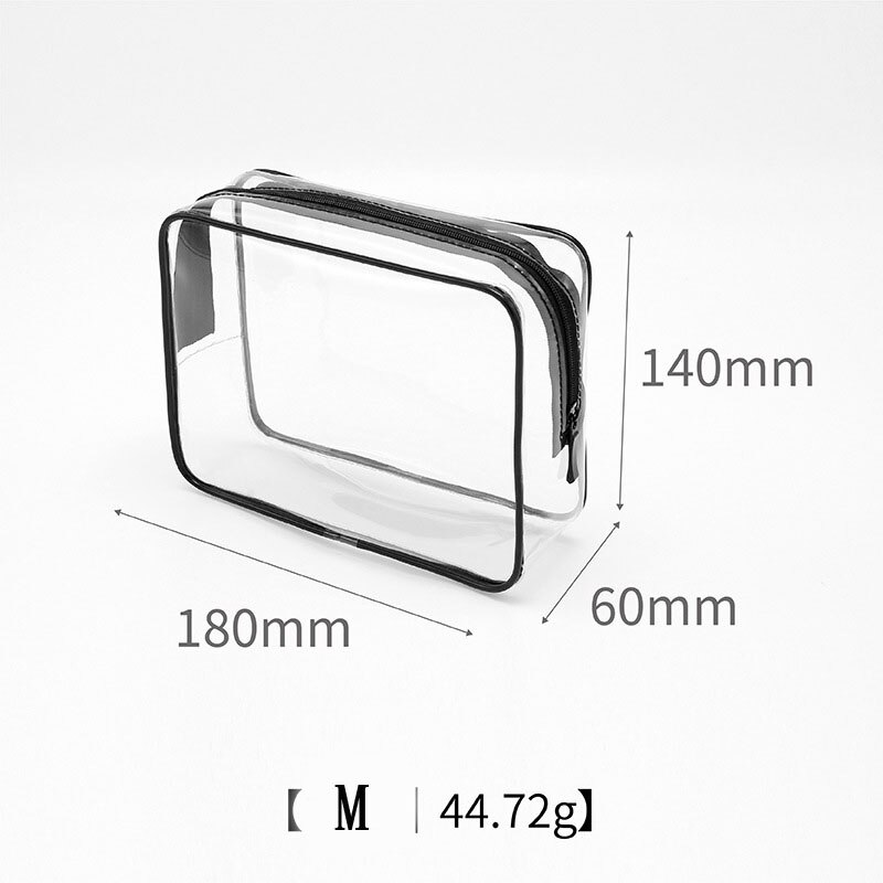 1 Stck PVC Klar machen-hoch Tasche für Frauen Mädchen transparent Kosmetik Tasche Wasserdichte Reißverschluss Schönheit fallen Reisen Kultur Taschen Handtasche: M 18X 6X 14cm