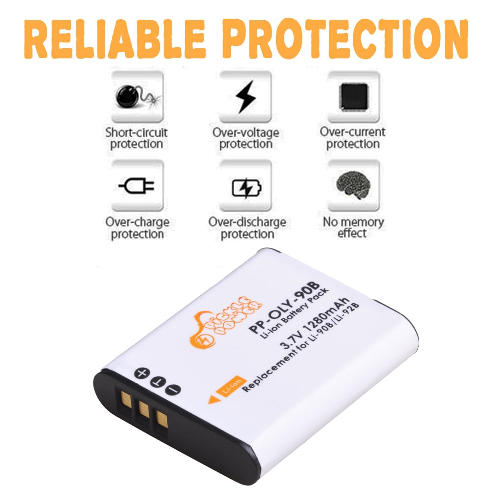 3 pièces Li-90B Li 90B Li-92B Li90B batterie et LED chargeur USB pour Olympus TG-6 TG-5 tg-tracker SH-1 SH-2 SP-100 IHS TG-1 TG-2 dur.