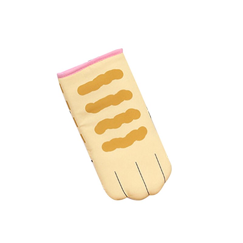 3D dessin animé chat pattes four mitaines longue coton cuisson isolation micro-ondes résistant à la chaleur anti-dérapant gants Animal 1PC: G1 pcs