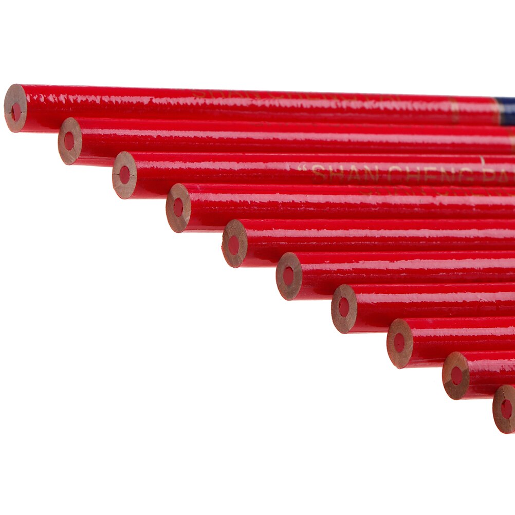 10pcs Blue And Red Lead Carpenter Pencils For DIY Builders Joiners Woodworking Thick Round Mark Pencil Office Stationery