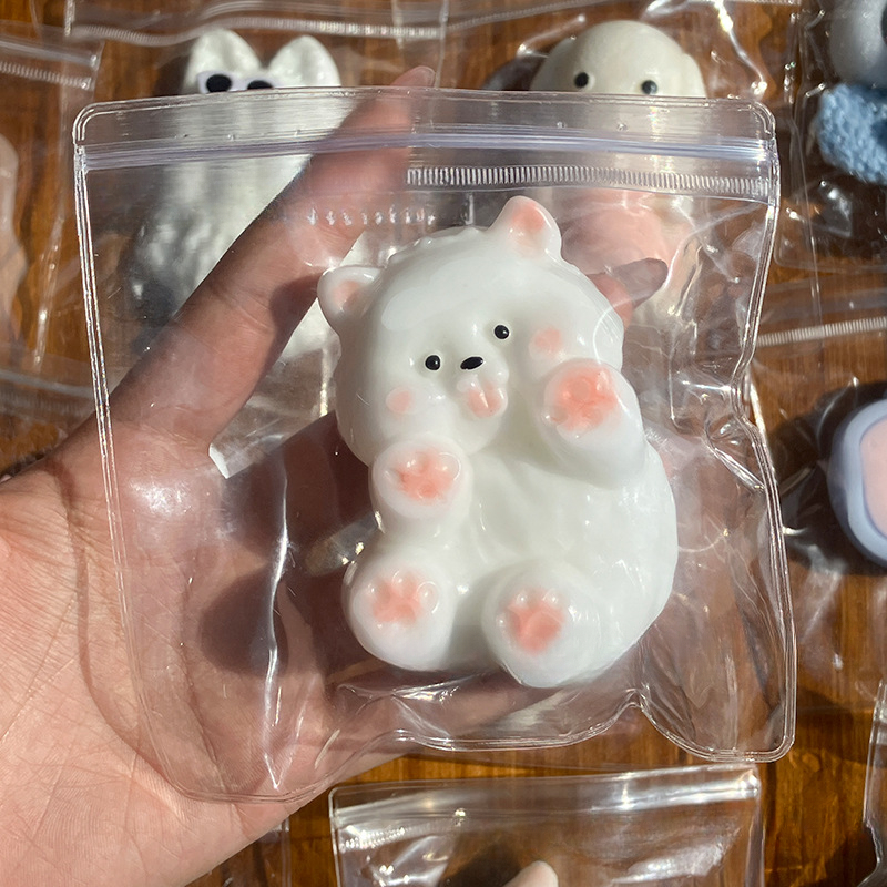 Pie antiestrés de Navidad, pie blando suave, pegajoso, alivio del estrés, juguetes relajantes, apretar, tabique, pata de gato, juguete de dibujos animados Kawaii