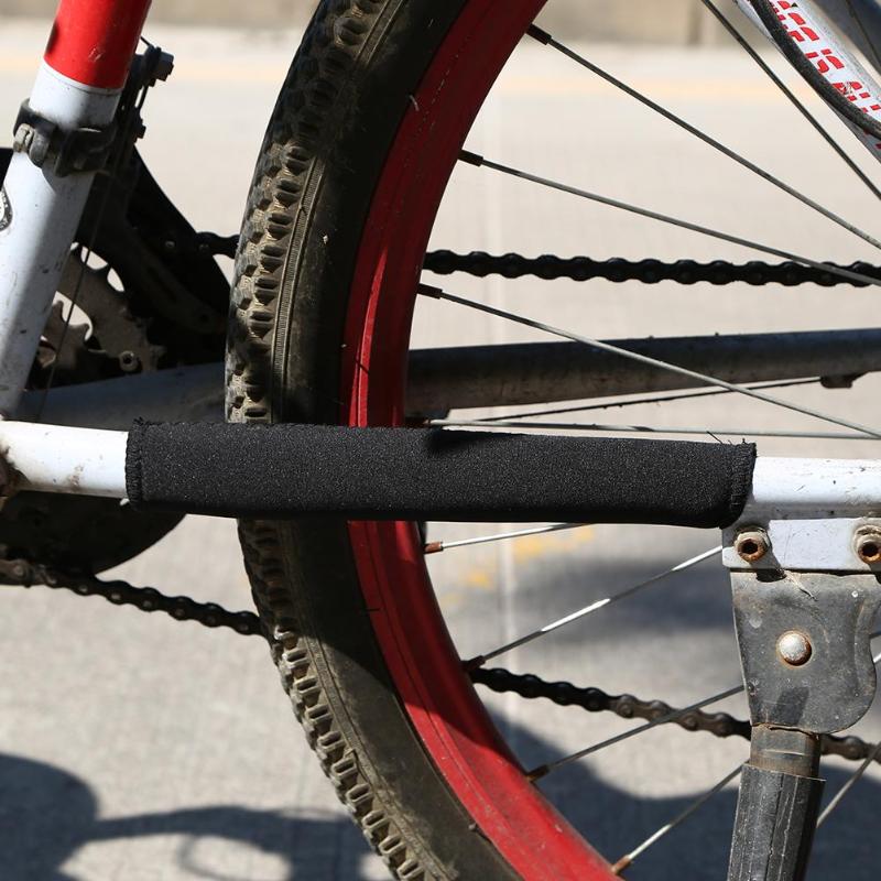 Fietsframe kettingbeschermer, neopreen, fietskettingbeschermer, zwarte polyester beschermkap, accessoires