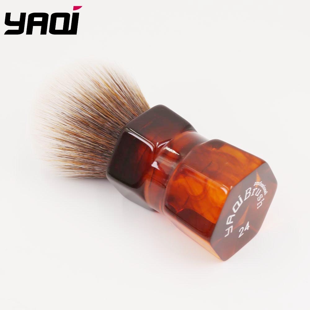 YAQI-brocha de afeitar de pelo sintético para hombre, 24mm, Moka Express