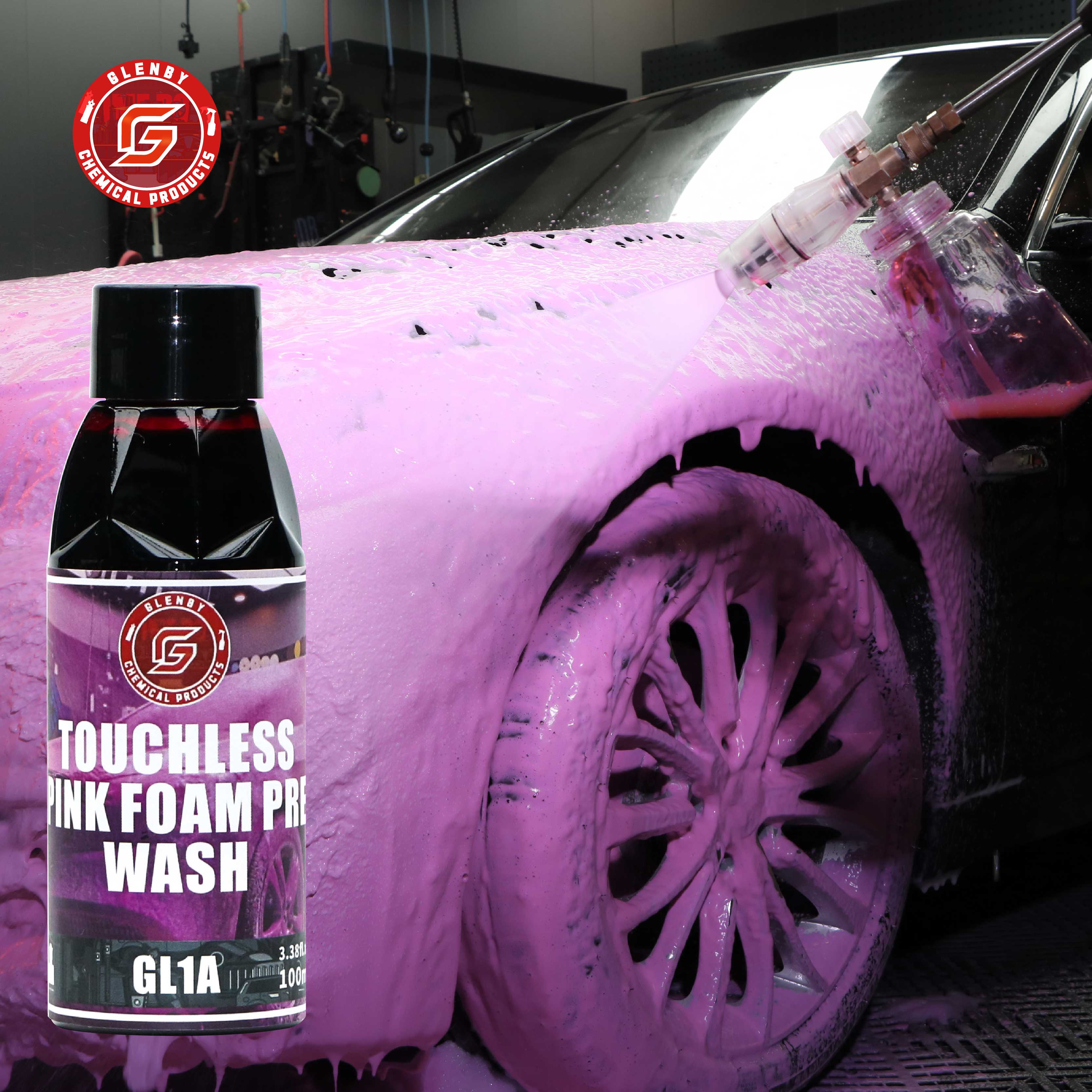 Glenby-jabón de champú de Color sin contacto, espuma activa para lavado de coches, espuma para nieve, limpiador de lavado automático para el cuidado del coche