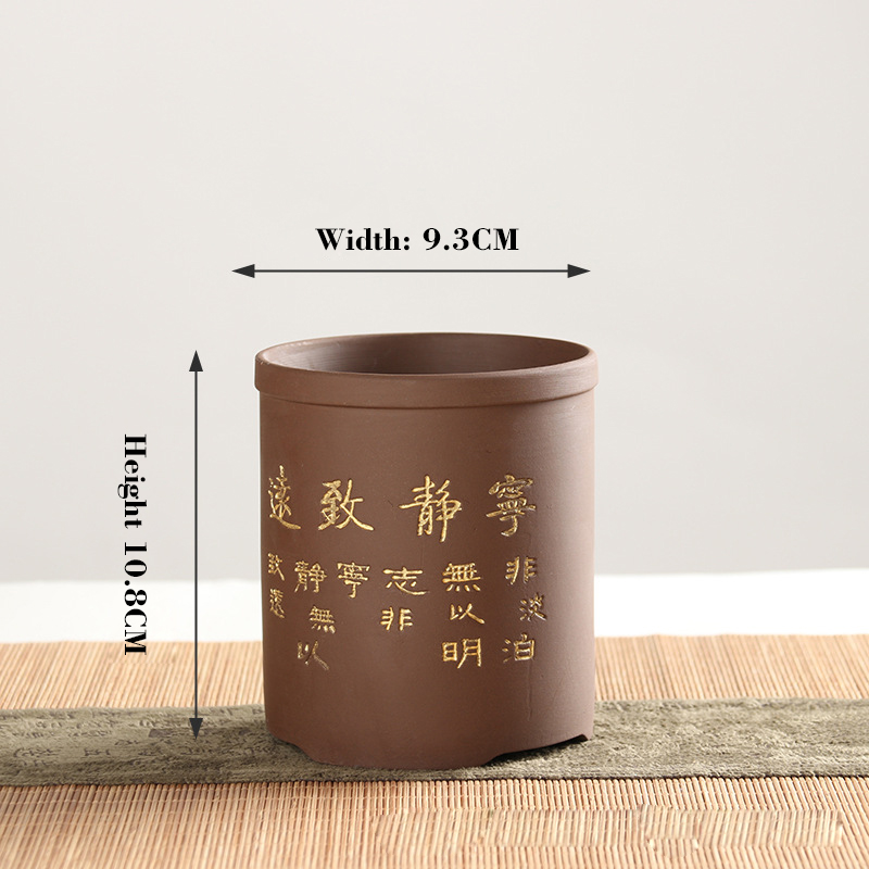 Håndlavet indendørs plante bonsai saftige keramiske potter kinesisk vase terra cotta potter keramik blomsterpotter dekorative potteblomster: 03