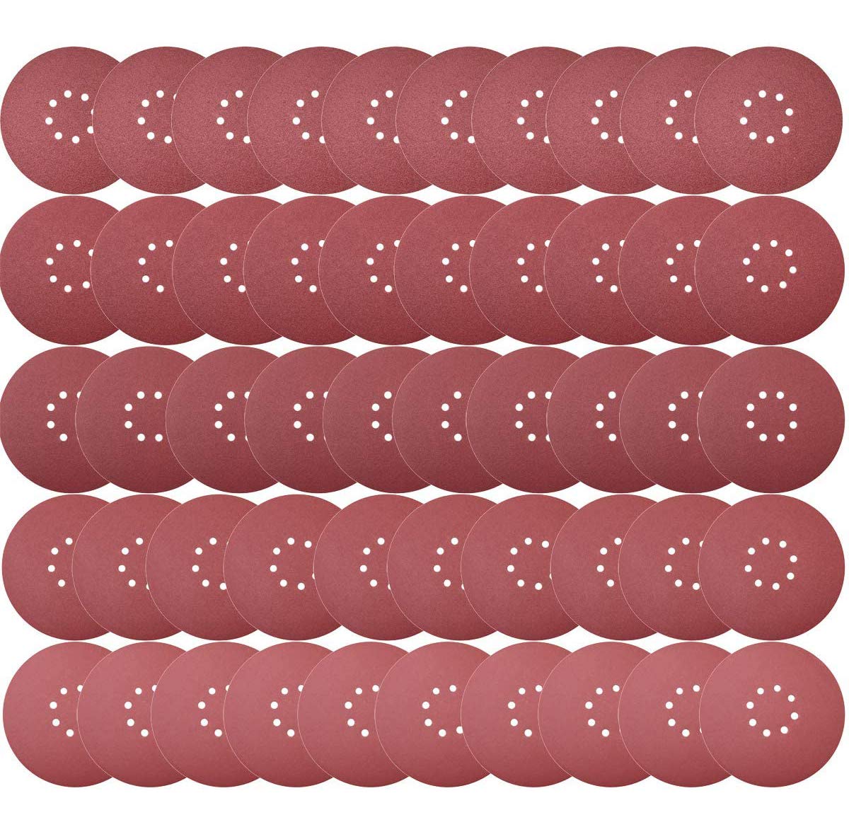 50 PCS 9 Inch 8 Hole Hook and Loop Sanding Discs Aluminum Oxide Flocking Sander Paper for Drywall Sander