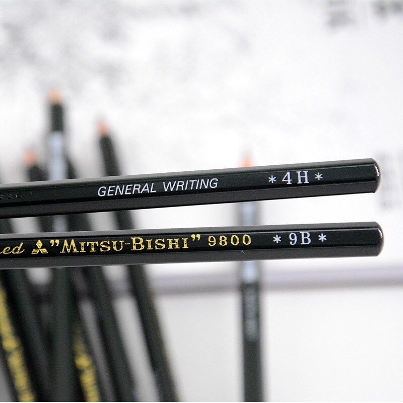 6 st japan uni mitsubishi& #39 ; s 9800 pennor multi-gråskala penna mått ritning skuggning designa skiss student