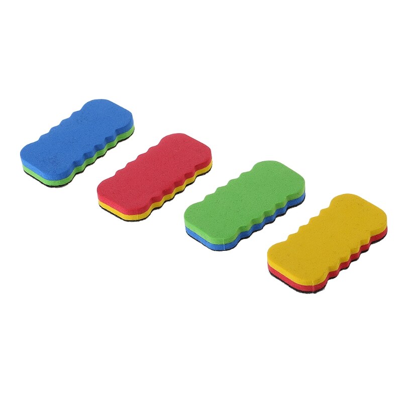 1 pc färgglada whiteboard suddgummi för torrtavla flerfärgade kontor skolmaterial