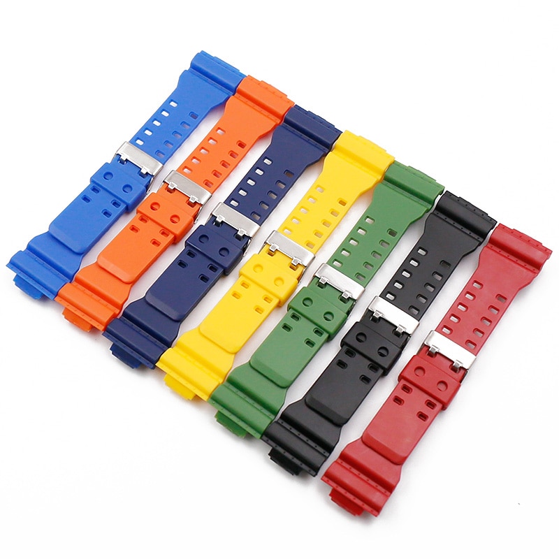 Watch Accessories Rubber Strap Men's Pin Buckle Resin Watch Strap Suitable for Casio G-shock GD120 GA100 GA110 GA400 watch band