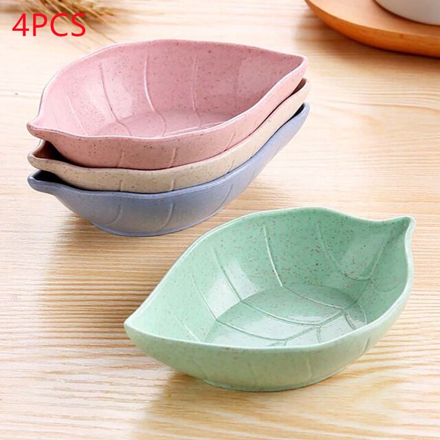 Tableware Bowl Heart Shape Lightweight Seasoning Bowl Food Sauce Kitchen Accessories Dish Appetizer Plates for Kitchen tools: 4pcs