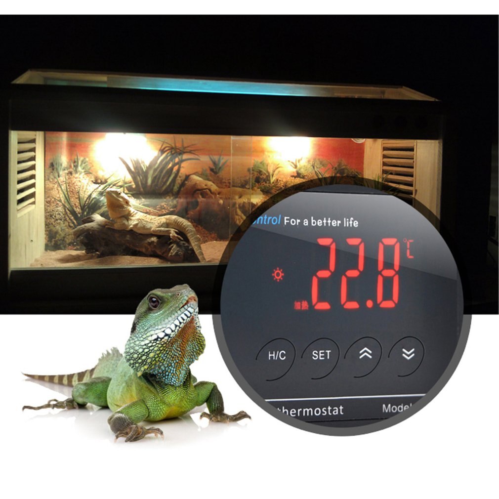 AC-112V Aquarium Reptile Temperature Controller Digital Display Intelligent Plug-in Thermostat Universal Socket Regulator