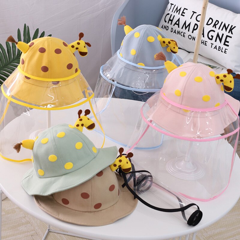 Hat For Girl Boy Protection Face Bucket Hat Anti-Spitting Splash Waterproof Windproof Hat Outdoor Kids Safe