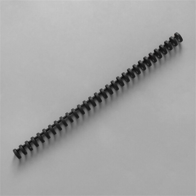 5 Pcs Loose Leaf Notebook Binding Plastic 30 Holes Circles Ring Spiral Coil Scrapbook Clip Punch Office Supply A4 Notebook Clips: Black
