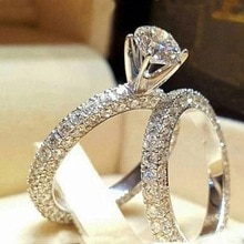 Modyle Zirkon Silber Farbe Paar Ringe Hochzeit Ring für Frauen und Männer Engagement Ring Männer Bague Femme