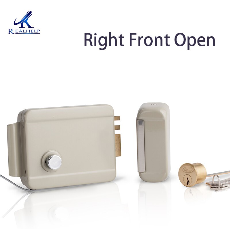 Venstre højre åben lås elektrisk dørlås motordrevlås til video dørtelefon adgangskontrolsystem egnet til alle døre: Højre front åben