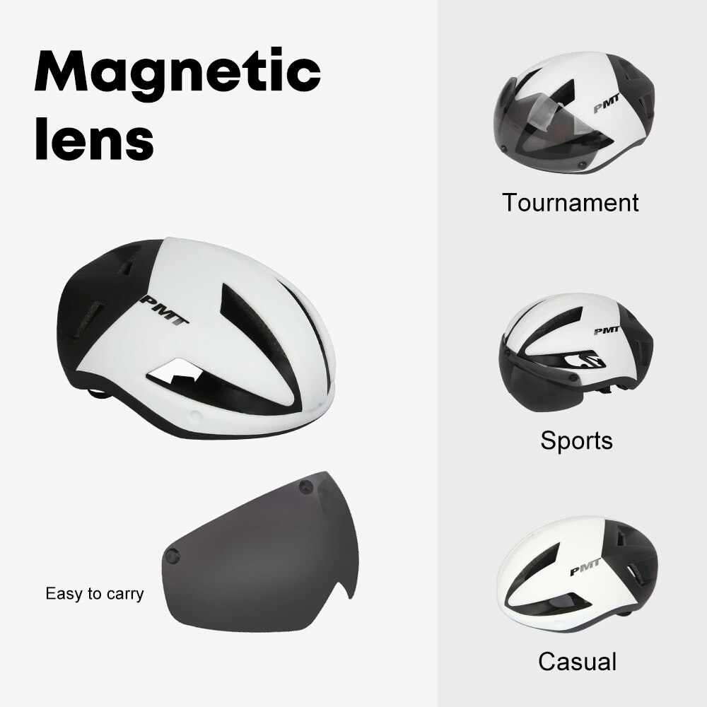 Santic PMT – casque de sécurité pour moto, ultraléger, pour cyclisme en plein air, lentille amovible, pare-soleil pour vélo de route en montagne