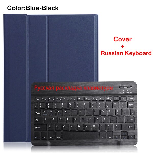 Keyboard Case for Lenovo Tab M10 TB-X605F TB-X605L Removable Detachable PU Leather Bluetooth Keyboard Cover: LVM10 BTRU DBU
