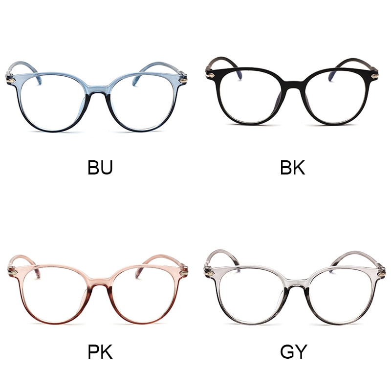 Transparent Computer Glasses Frame Women Men Anti Blue Light Round Eyewear Blocking Glasses Optical Spectacle Eyeglass 5colors