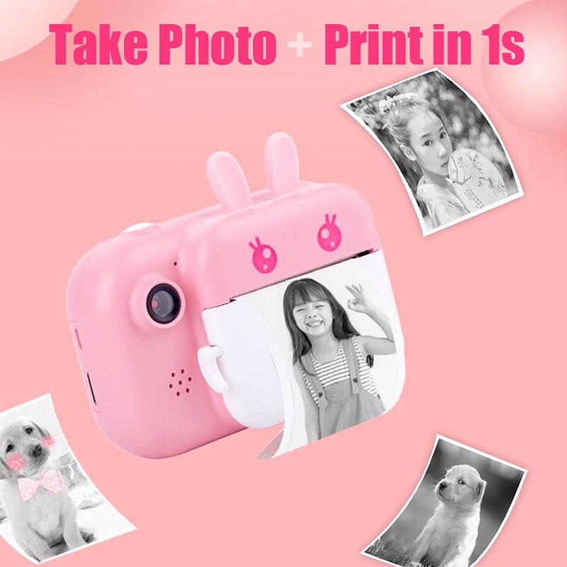 Cheap cute mini instant print photo camera small children camera kids birthday with games