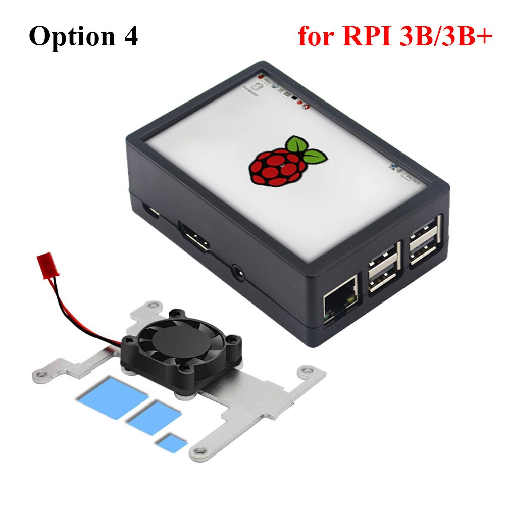 Raspberry Pi 4 Model B 3.5 inch Touch Screen 480*320 MHS FPS 50+ Display LCD With Cooling Fan For Raspberry Pi 4B 3B 3 B+: Option 4