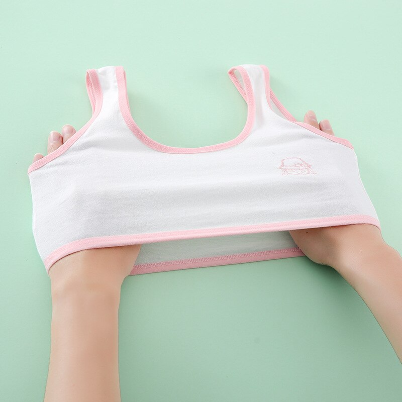 5Pcs Girls' bra cotton girls' underwear 6-8-10-12 years old primary school students tube tops teen underwear puberty