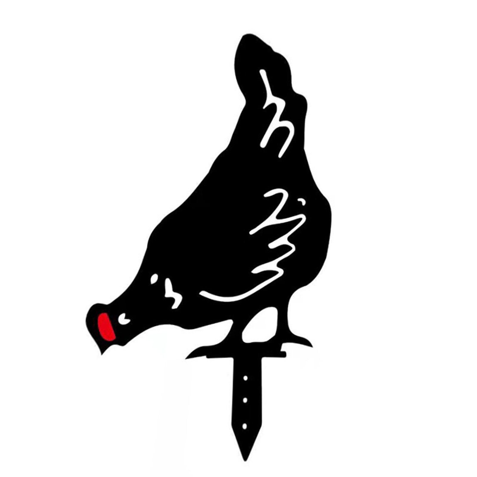 Garden Decoration Chicken Silhouette Stakes Acrylic Animal Stakes Black Garden Silhouette Yard Art For Party Festival Decor: A