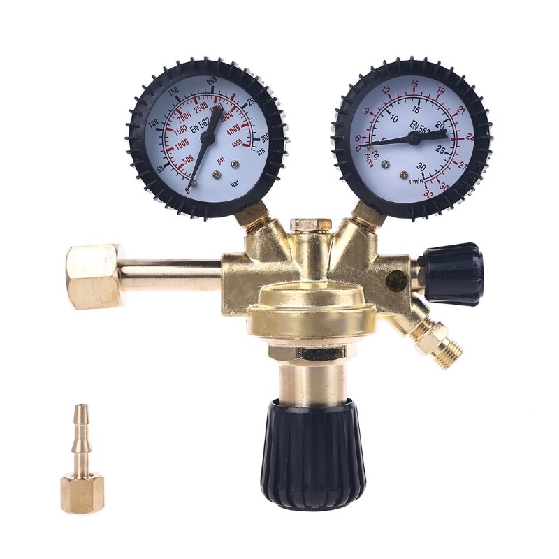 CO2 Argon Nitrogen Pressure Reducing Regulator Shockproof MAG / MIG Welding Pressure Reducer W21.8 Thread M15 21