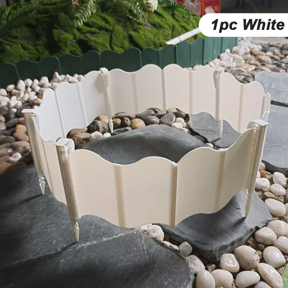 Chemin de clôture de bordure de pelouse d'herbe de jardin pour separer les lits de pelouse et de fleurs fournitures de jardin bordure de paysage pour jardin de cour: WHITE