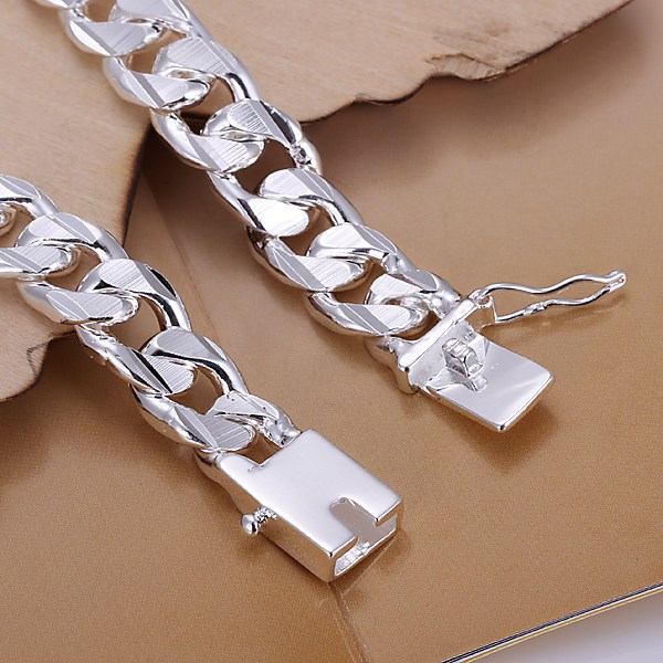 Men&#39;s S925 Silver color jewelry 10 mm, Europe and the United States selling bracelet bracelet H032