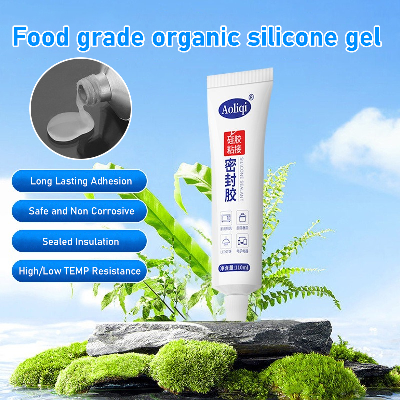 50/110ml Safty Silicone Glue Sealant High Strength Transparent Waterproof Fast-dry Adhesive Household Food Grade Silicone Glue