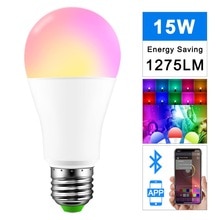 E27 RGBW Bluetooth 4.0 1275Lumen LED Licht 15W APP Smart Voice Music Control Lamp Meerdere Kleuren LED Lamp voor Home Verlichting