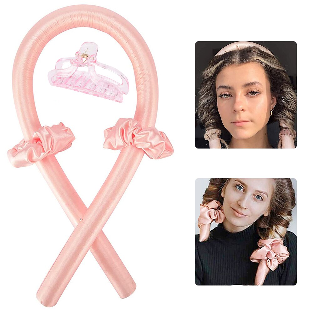 Heatless Curling Rod Headband No Heat Curls Ribbon Hair Rollers Sleeping Soft Headband Hair Curlers Ribbon Hair Styling Tools