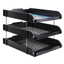 3-Tier File Holder Stand Organizer Tray for Magazine Letter Paper Document Home Office Supplies