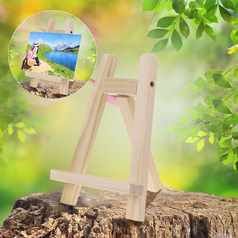 Mini Künstler Holz Staffelei Holz Stand Anzeige Halfter Für Party Dekoration 15*20cm Triange Staffelei