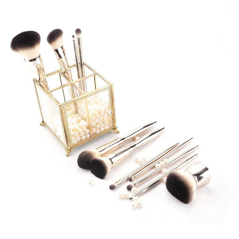 11 stuks/sets msq contour blush make-up foundation oogschaduw wenkbrauwpoeder make-up kwast cosmetische tools