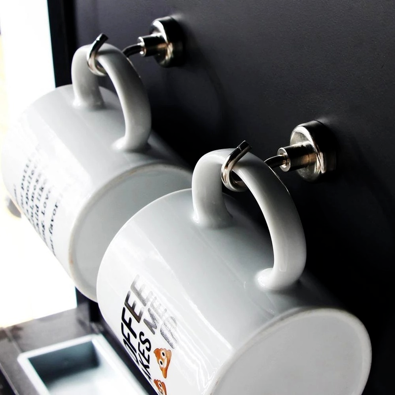 Heavy Duty Magnetic Hook Multiple specifications Strong Neodymium Magnets Hook Home Kitchen Workplace etc Storage Organization