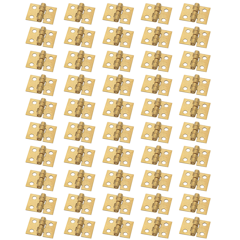 50 Stuks Messing Vergulde Mini Scharnier Kleine Decoratieve Sieraden Houten Doos Kast Deur Scharnieren Met Nagels Poppenhuis Meubels: Army Green