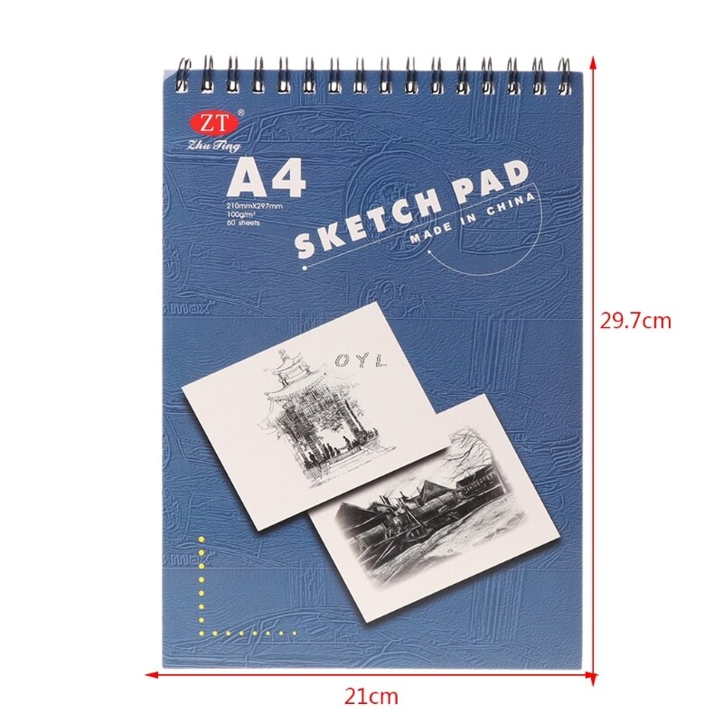 60 Sheet A4 Painting Drawing Paper notebook Sketch Book Pad Art Sketchbook School acrylic paint supplies