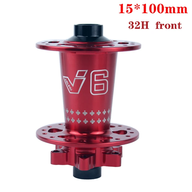 Buje de rueda de bicicleta de montaña mtb, 32 orificios, cuatro rodamientos, cubos de ruido, revestimiento, 12, 11, 10, 9, 8, 7 velocidades, 120 garras T6, adecuado para HG: Rojo