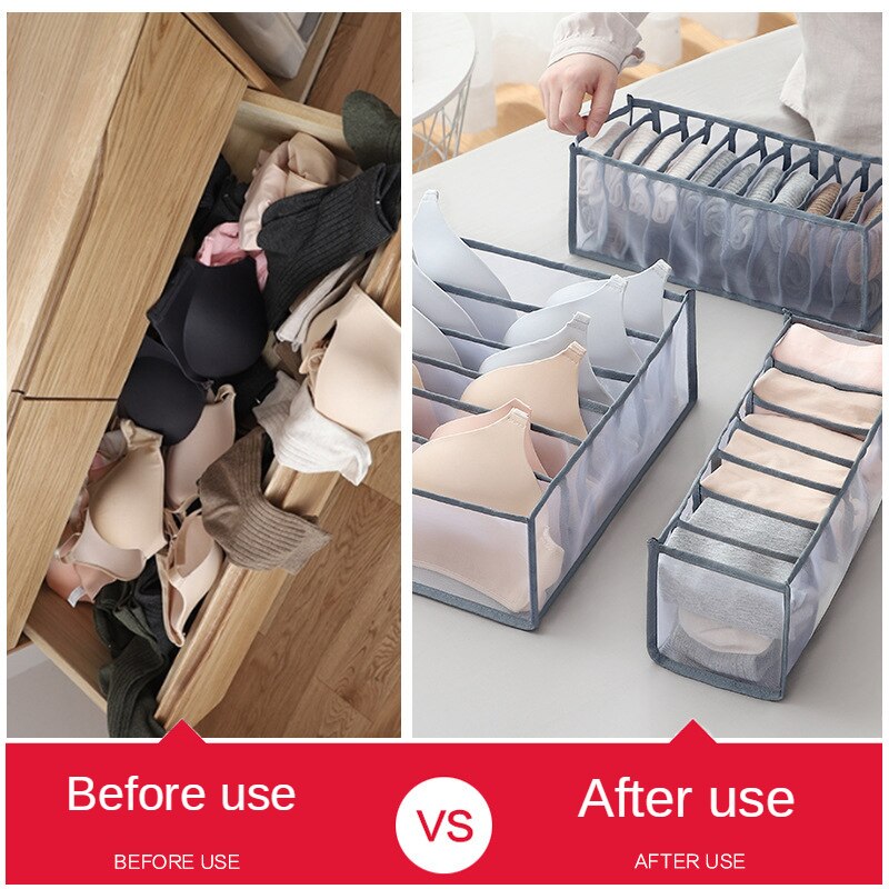 Organizadores de cajones para ropa interior, cajas organizadoras para sujetar ropa, calcetines, estantes para guardarropa, armario de almacenamiento, ropa interior