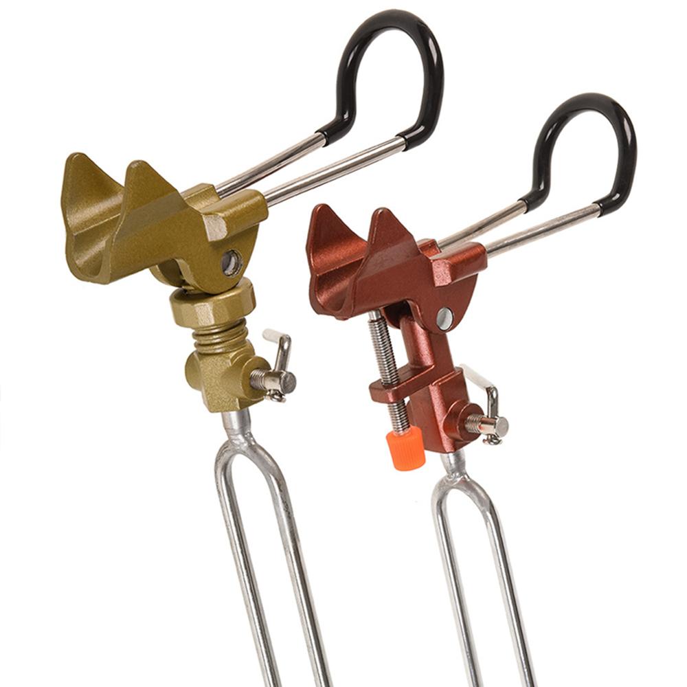 Titular da vara de pesca aço inoxidável vara de pesca equipamento de metal titular alça ajustável suporte vara de pesca acessórios